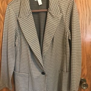Houndstooth long Blazer